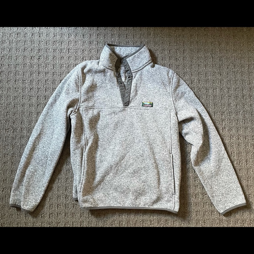 Men’s Sweater Fleece Pullover grey heather